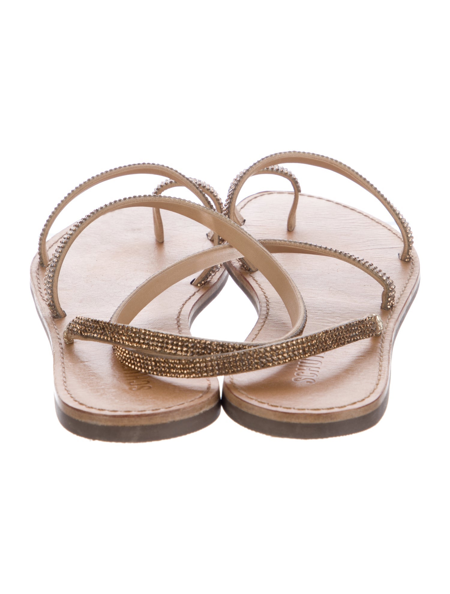 Schutz Leather Slingback Sandals